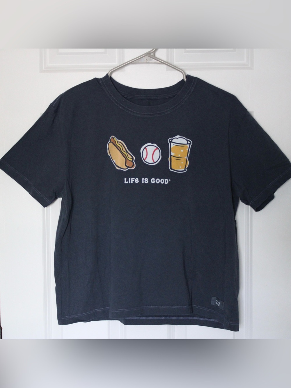 LIFE IS GOOD "Baseball Trio" T-shirt